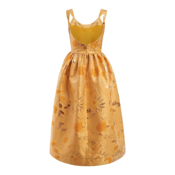 Markarian gowns with romantic neckline and structured silhouette