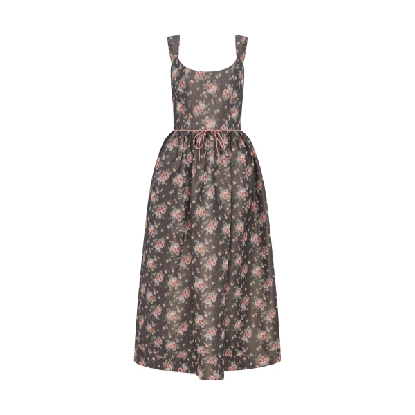Markarian gown with romantic neckline and structured silhouette