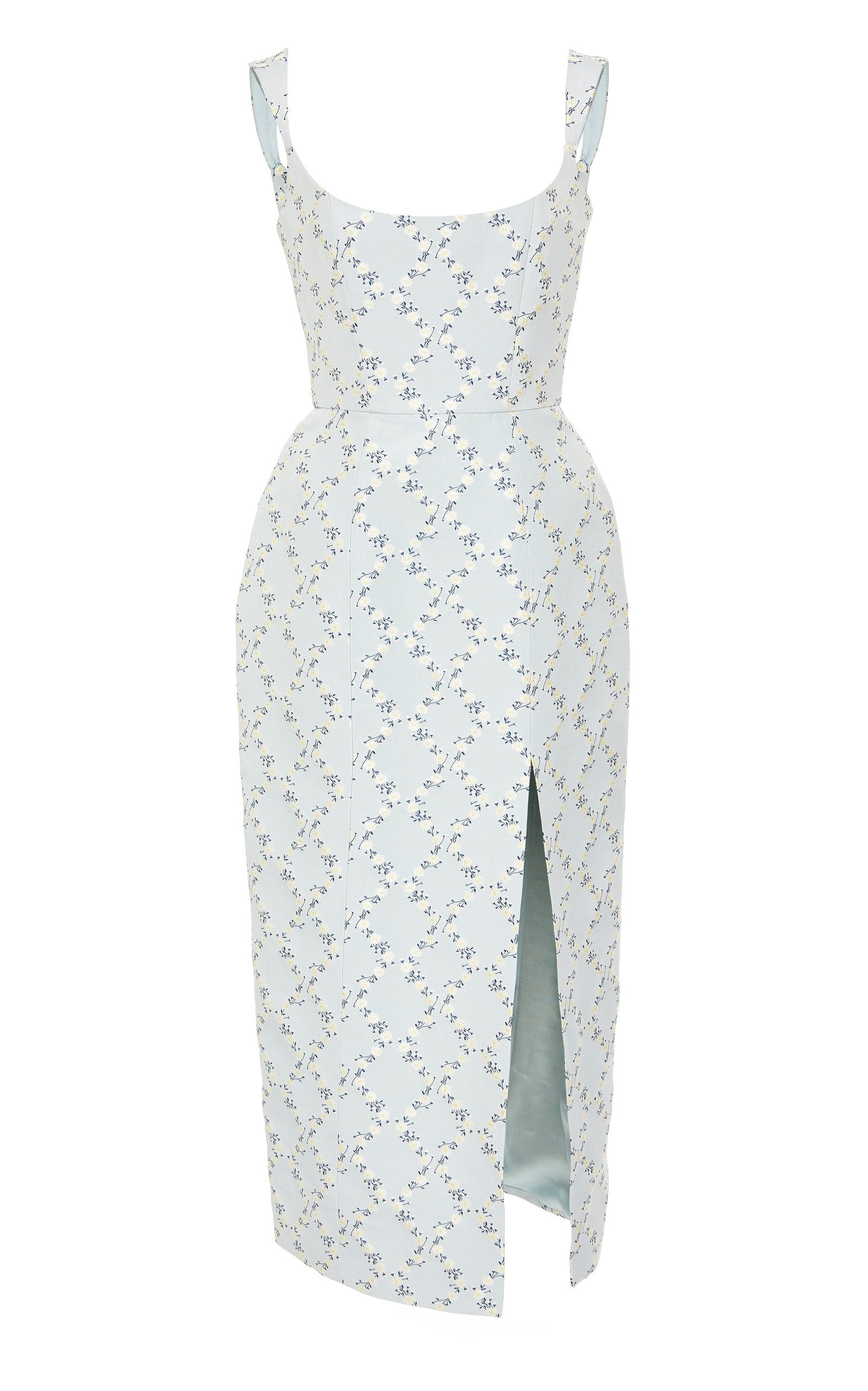 Markarian Edward Blue Floral Corset Dress