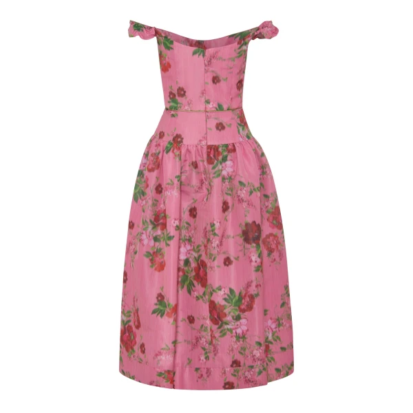 Markarian gowns with romantic neckline and structured silhouette