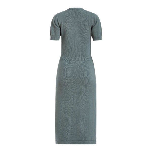 Markarian dresses with romantic neckline and structured silhouette