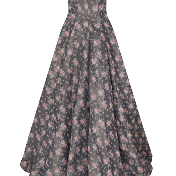 Markarian dresses with romantic neckline and structured silhouette