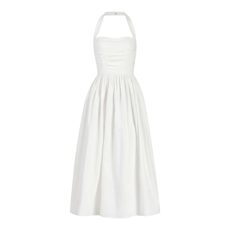Markarian gown with romantic neckline and structured silhouette