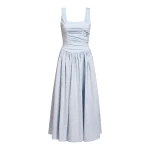 Markarian gown with romantic neckline and structured silhouette