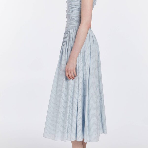 Markarian bridal with romantic neckline and structured silhouette