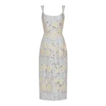 Markarian gown with romantic neckline and structured silhouette