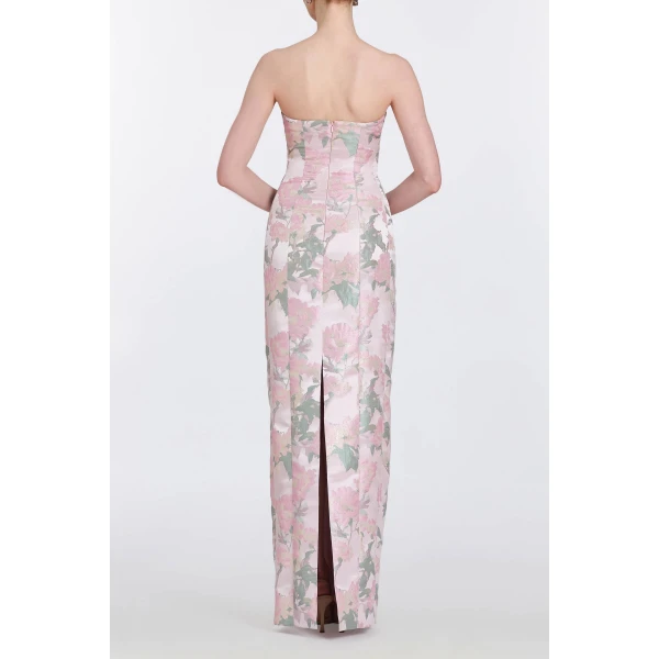 Markarian gowns with romantic neckline and structured silhouette
