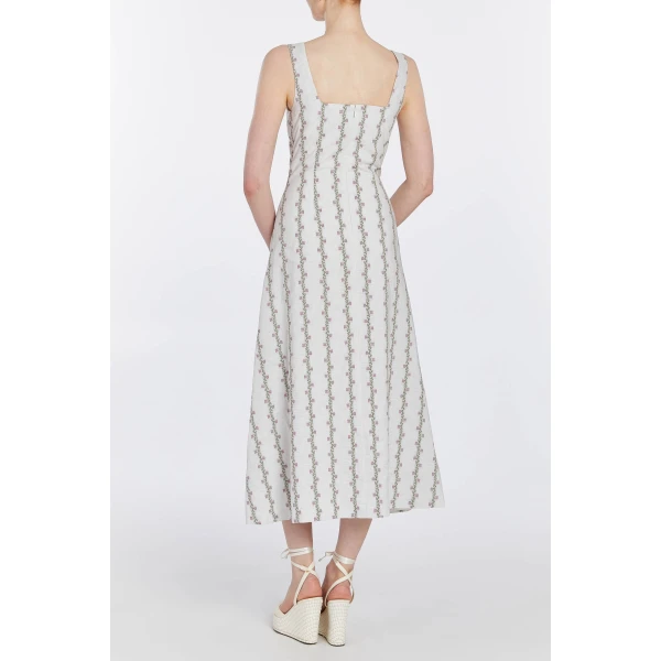 Markarian gowns with romantic neckline and structured silhouette