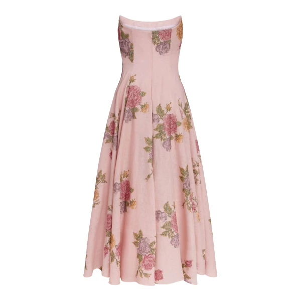 Markarian dresses with romantic neckline and structured silhouette
