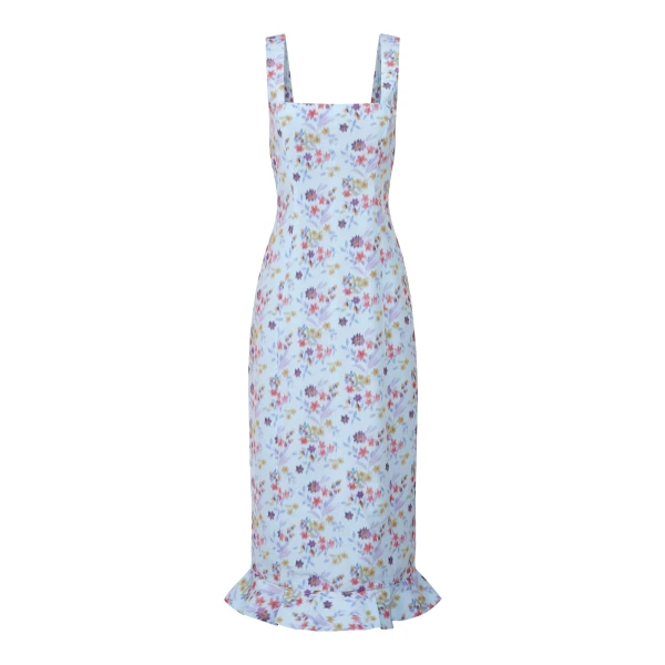 Markarian gowns with romantic neckline and structured silhouette