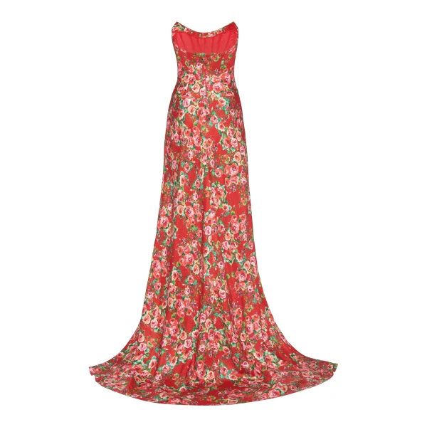 Markarian gowns with romantic neckline and structured silhouette