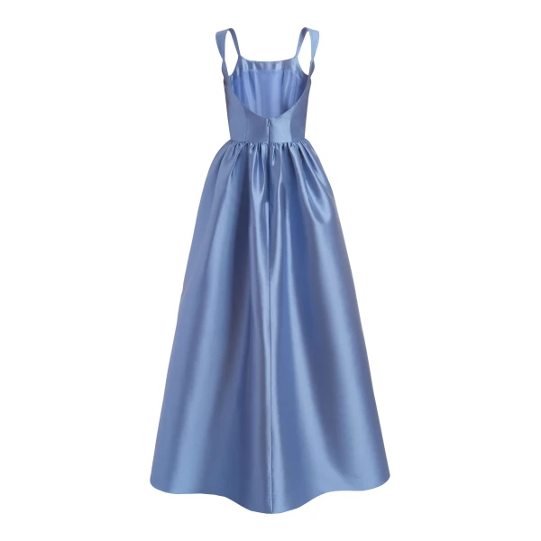 Markarian gowns with romantic neckline and structured silhouette