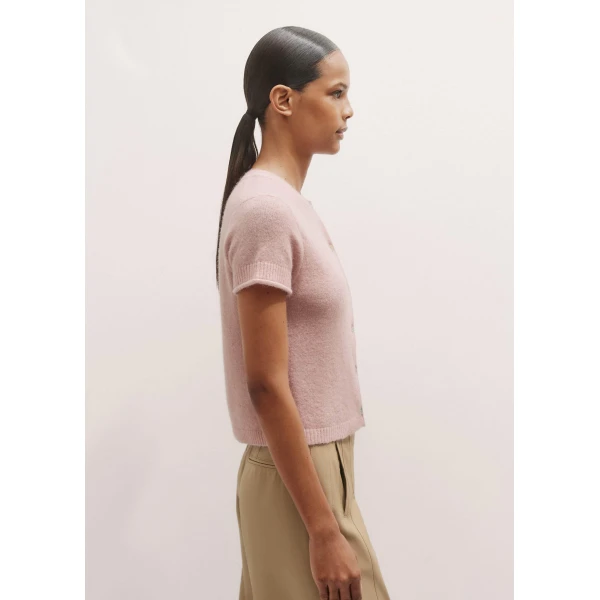 Me + Em Button-Through Knit Baby Tee – luxury British Pink in Me and Em exclusively at Luxury Shoes 