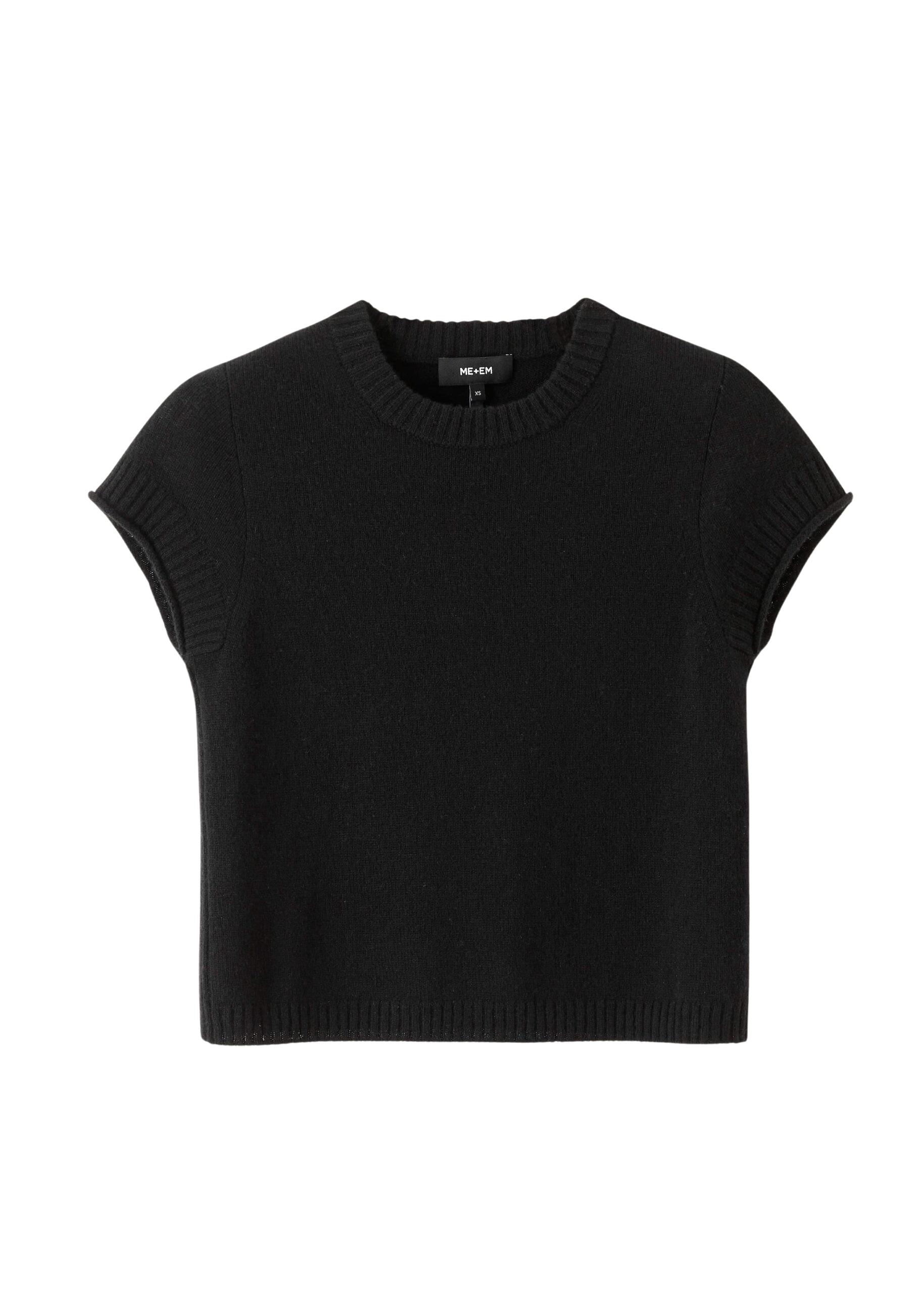 Me and Em Cashmere Shrunken Baby Tee Top