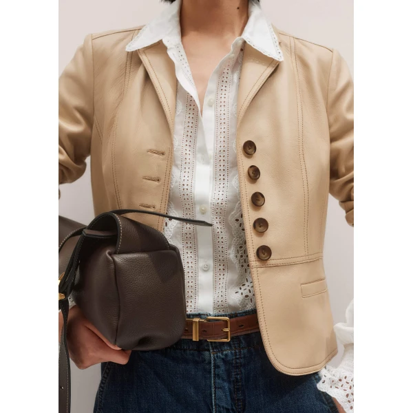 Me and Em Cotton Broderie Detail Straight Shirt – luxury British White in Me and Em exclusively at Luxury Shoes 