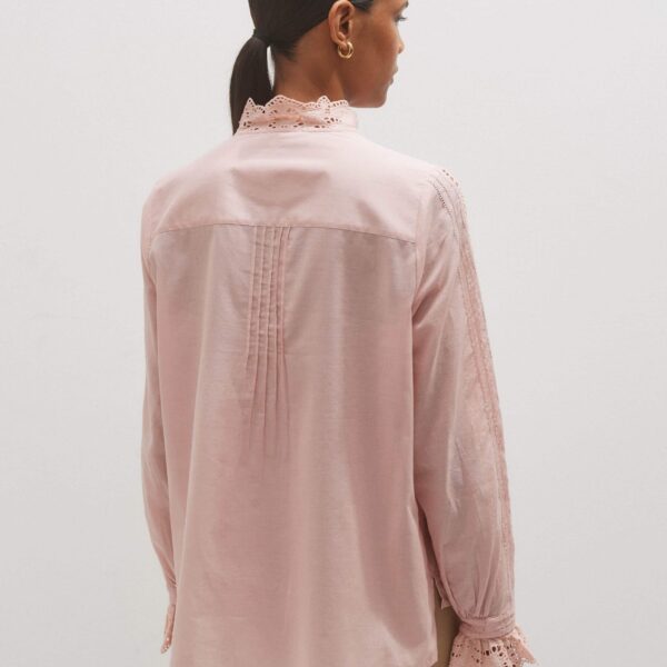 Me and Em Cotton Embroidery Detail Straight Blouse, view 5