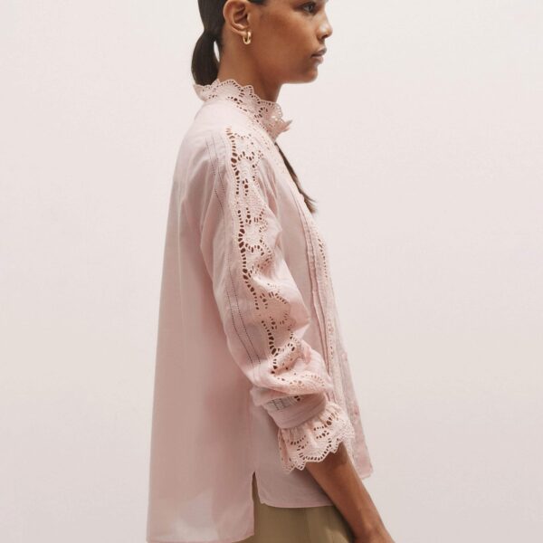 Me and Em Cotton Embroidery Detail Straight Blouse, view 6