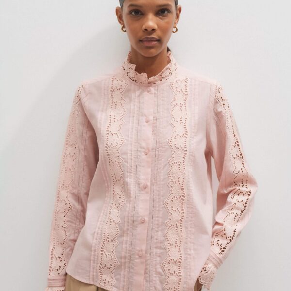 Me and Em Cotton Embroidery Detail Straight Blouse, view 7