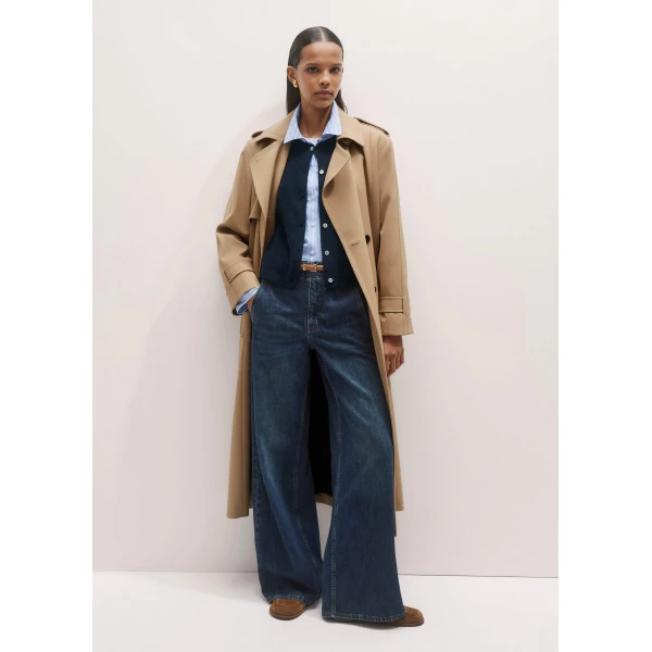 Me + Em Cotton Voile Relaxed Forever Stripe Shirt – luxury British Blue in Me and Em exclusively at Luxury Shoes 