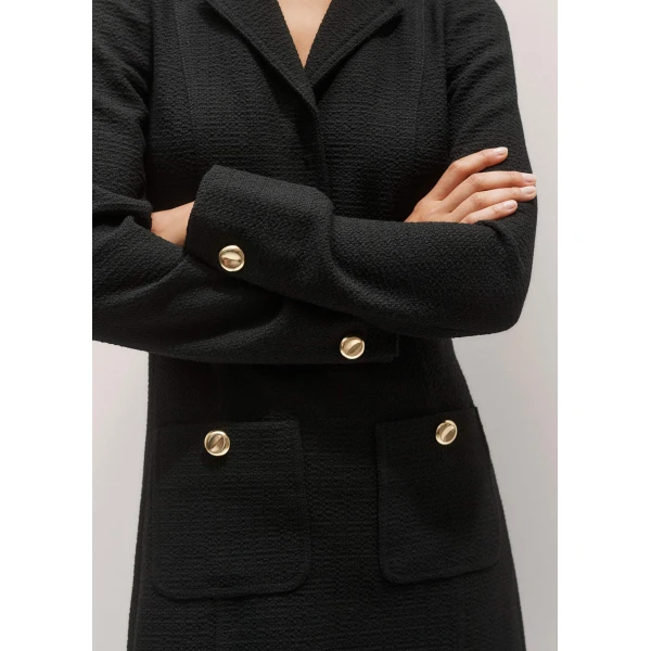 Me and Em Day-To-Evening Textured Mini Dress – luxury British Black in Me and Em exclusively at Luxury Shoes 