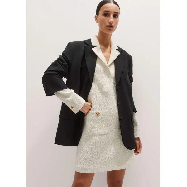 Me + Em Day-To-Evening Textured Mini Dress – luxury British Ivory in Me and Em exclusively at Luxury Shoes 