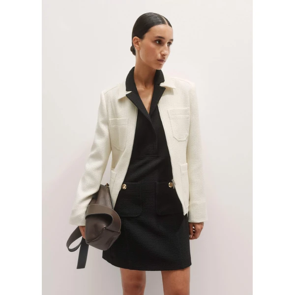 Me + Em Day-To-Evening Textured Mini Dress – luxury British Black in Me and Em exclusively at Luxury Shoes 