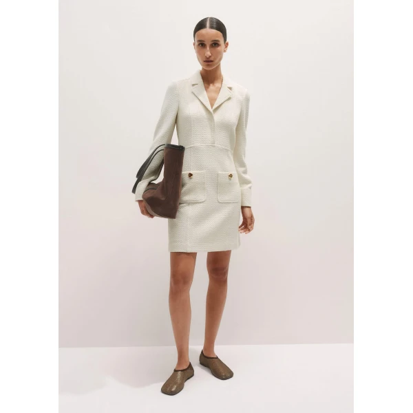 Me and Em Day-To-Evening Textured Mini Dress – luxury British Ivory in Me and Em exclusively at Luxury Shoes 
