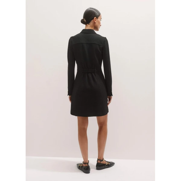 Me and Em Day-To-Evening Textured Mini Dress – luxury British Black in Me and Em exclusively at Luxury Shoes 