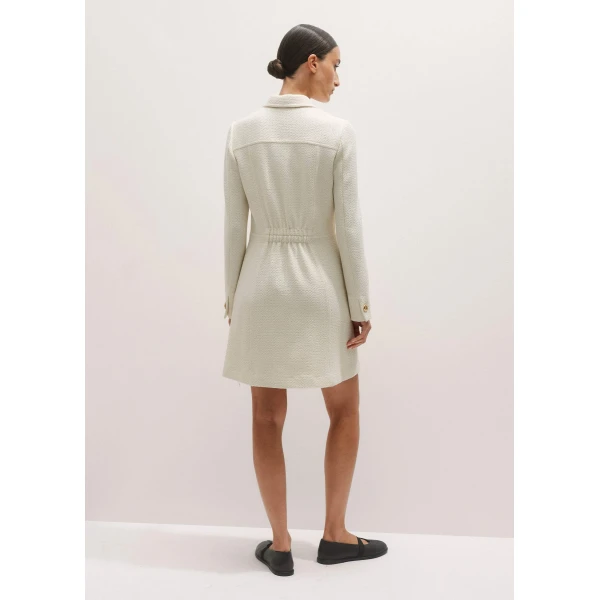 Me + Em Day-To-Evening Textured Mini Dress – luxury British Ivory in Me and Em exclusively at Luxury Shoes 