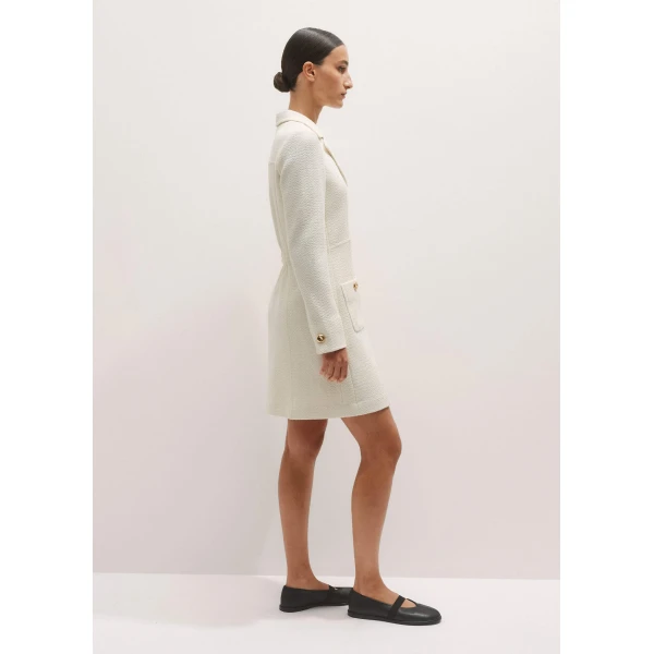 Me and Em Day-To-Evening Textured Mini Dress – luxury British Ivory in Me and Em exclusively at Luxury Shoes 