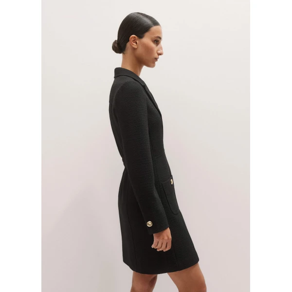 Me and Em Day-To-Evening Textured Mini Dress – luxury British Black in Me and Em exclusively at Luxury Shoes 