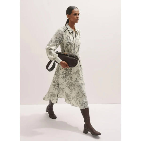 Me + Em Fluid Fit And Flare Midi Dress – luxury British Multicolour in Me and Em exclusively at Luxury Shoes 
