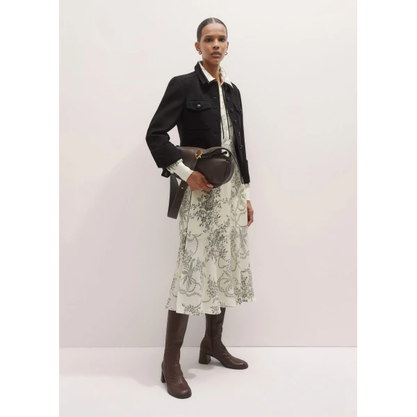 Me + Em Fluid Fit And Flare Midi Dress – luxury British Multicolour in Me and Em exclusively at Luxury Shoes 