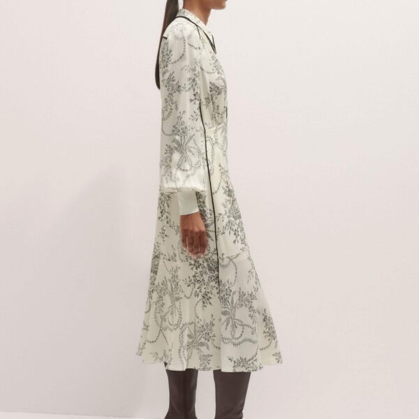 Me + Em Fluid Fit And Flare Midi Dress – luxury British Multicolour in Me and Em exclusively at Luxury Shoes 
