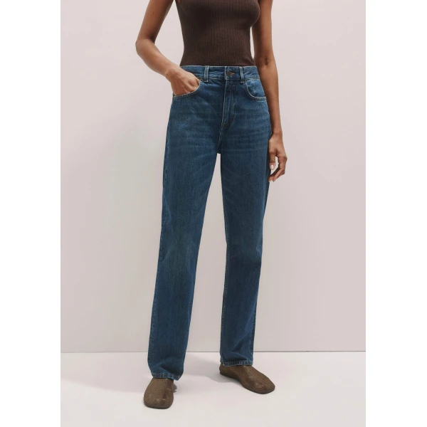Me + Em Full-Length Straight Jean – luxury British Blue in Me and Em exclusively at Luxury Shoes 