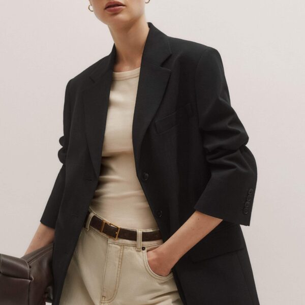 Me + Em Intelligent Oversized Blazer – luxury British Black in Me and Em exclusively at Luxury Shoes 