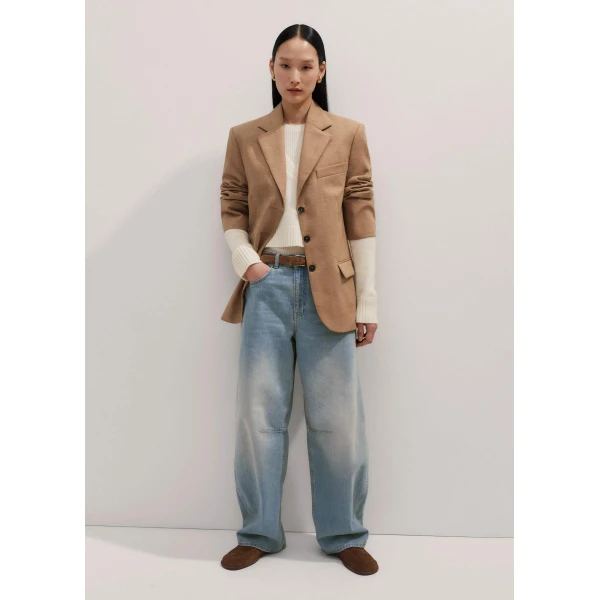 Me + Em Intelligent Oversized Blazer – luxury British Brown in Me and Em exclusively at Luxury Shoes 