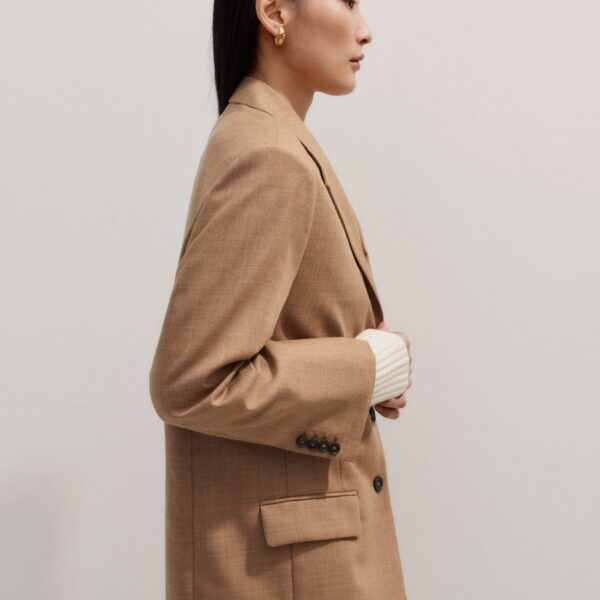Me + Em Intelligent Oversized Blazer – luxury British Brown in Me and Em exclusively at Luxury Shoes 