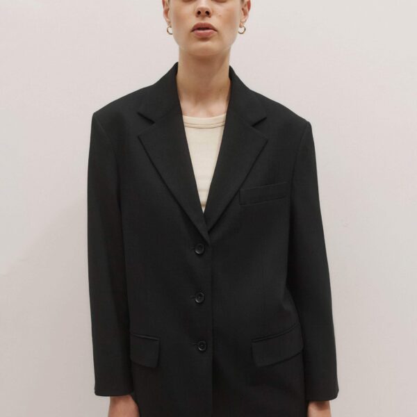 Me and Em Intelligent Oversized Blazer – luxury British Black in Me and Em exclusively at Luxury Shoes 
