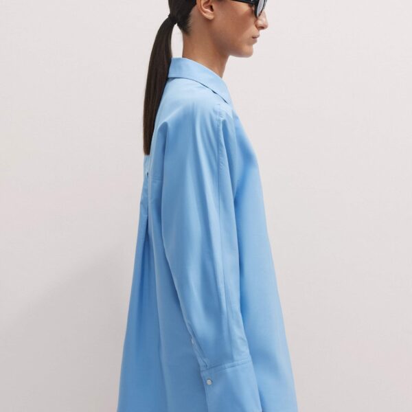Me and Em Italian Cotton Oversized Shirt – luxury British Blue in Me and Em exclusively at Luxury Shoes 