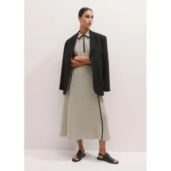 Me + Em Jacquard Fit And Flare Midi Dress – luxury British Multicolour in Me and Em exclusively at Luxury Shoes 