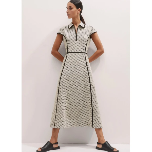 Me and Em Jacquard Fit And Flare Midi Dress – luxury British Multicolour in Me and Em exclusively at Luxury Shoes 