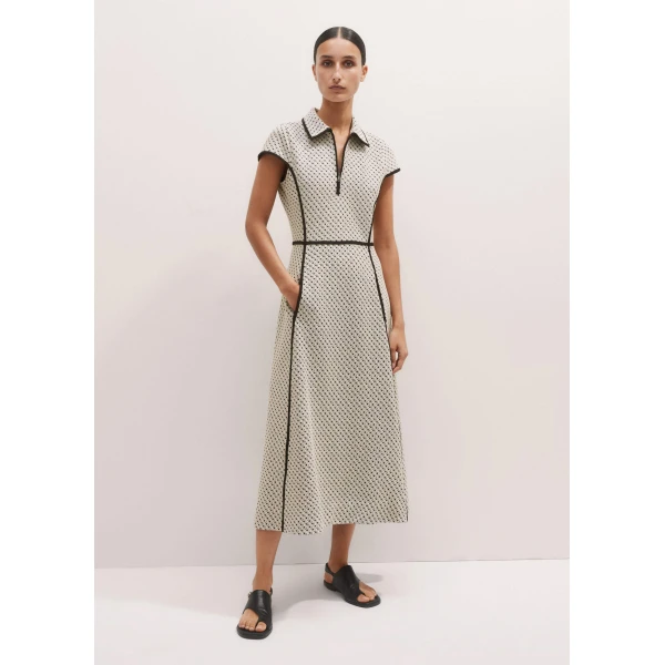 Me and Em Jacquard Fit And Flare Midi Dress – luxury British Multicolour in Me and Em exclusively at Luxury Shoes 