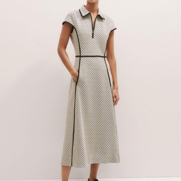 Me and Em Jacquard Fit And Flare Midi Dress, view 6