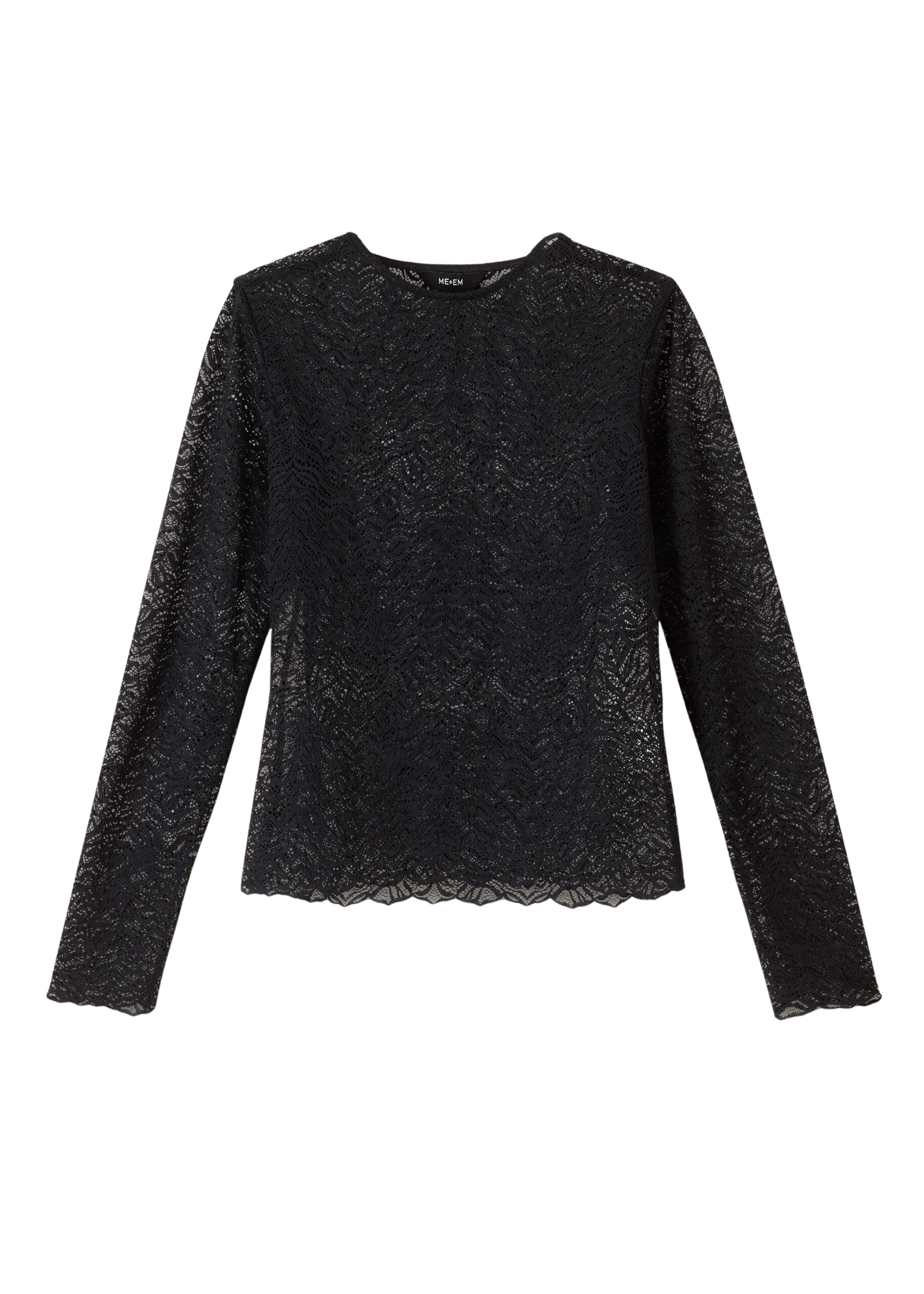 Me and Em Lace Crew Neck Top