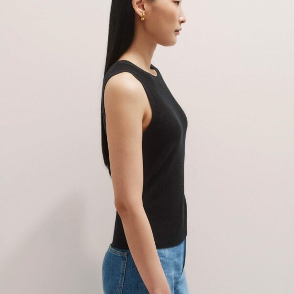 Me and Em Merino Cashmere Barely There Slim Knit Vest, view 6