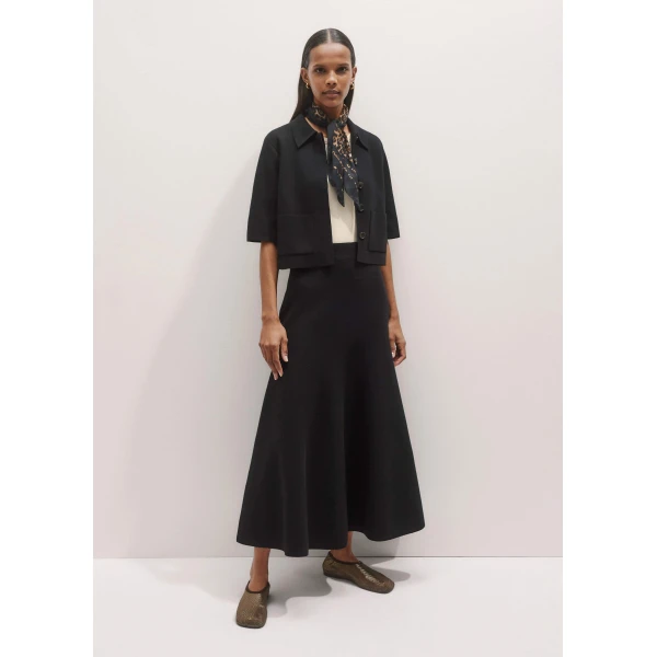 Me and Em Milano Knit Maxi Skirt – luxury British Black in Me and Em exclusively at Luxury Shoes 