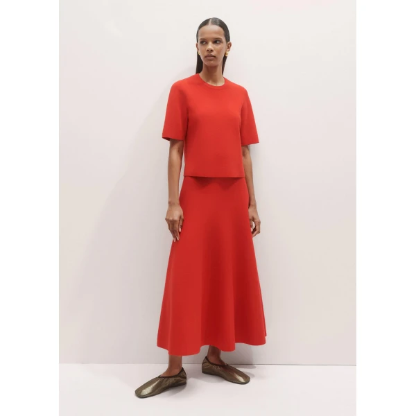 Me and Em Milano Knit Maxi Skirt – luxury British Red in Me and Em exclusively at Luxury Shoes 