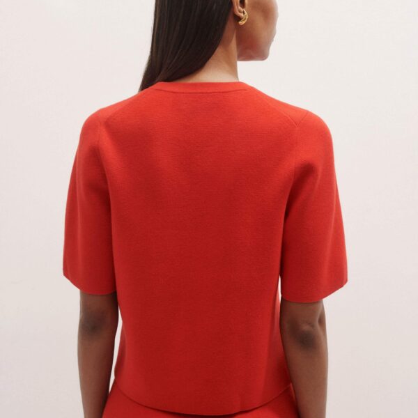 Me and Em Milano Knit Relaxed Tee – luxury British Red in Me and Em exclusively at Luxury Shoes 