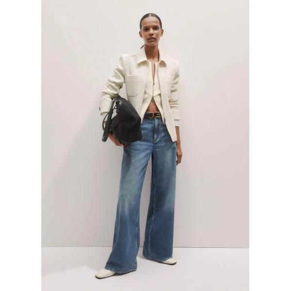 Me + Em Milano Knit Two-Way Zip Cardigan – luxury British Ivory in Me and Em exclusively at Luxury Shoes 